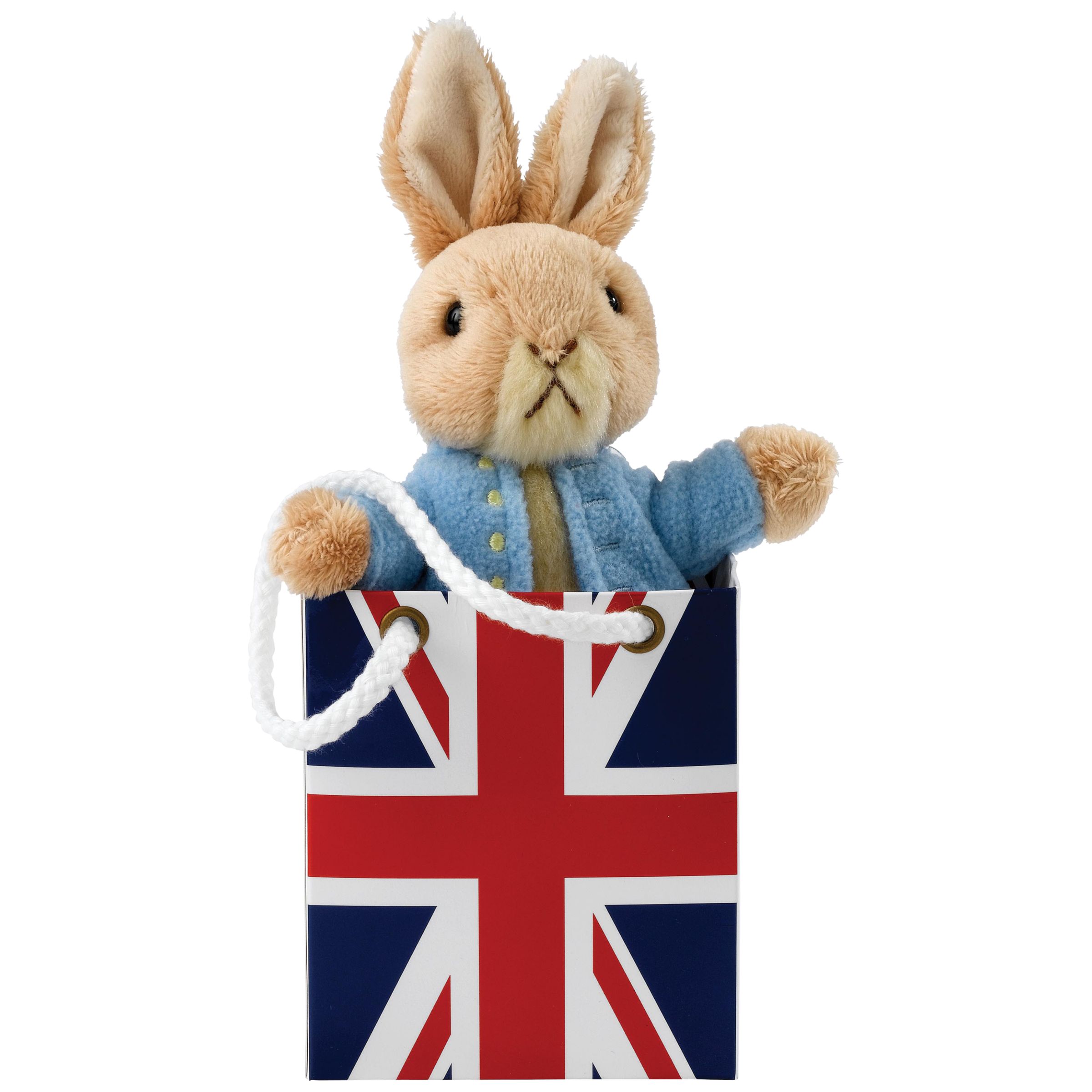 Beatrix Potter Peter Rabbit Union Jack Bag Plush Soft Toy Baby Gift