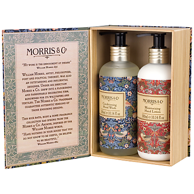 shop for Heathcote & Ivory Morris & Co Strawberry Thief Hand Wash and Hand Lotion Duo Gift Set at Shopo