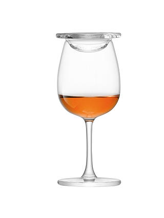 LSA International Whisky Stem Nosing Glasses with Glass Covers, Set of 2
