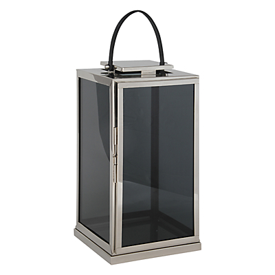 Pacific Lifestyle Polished Nickel Square Lantern, Small