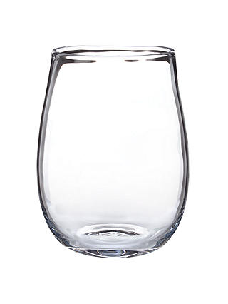 Croft Collection Squashed Vase, Clear, 28cm