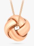 IBB 9ct Rose Gold Knot Pendant Necklace
