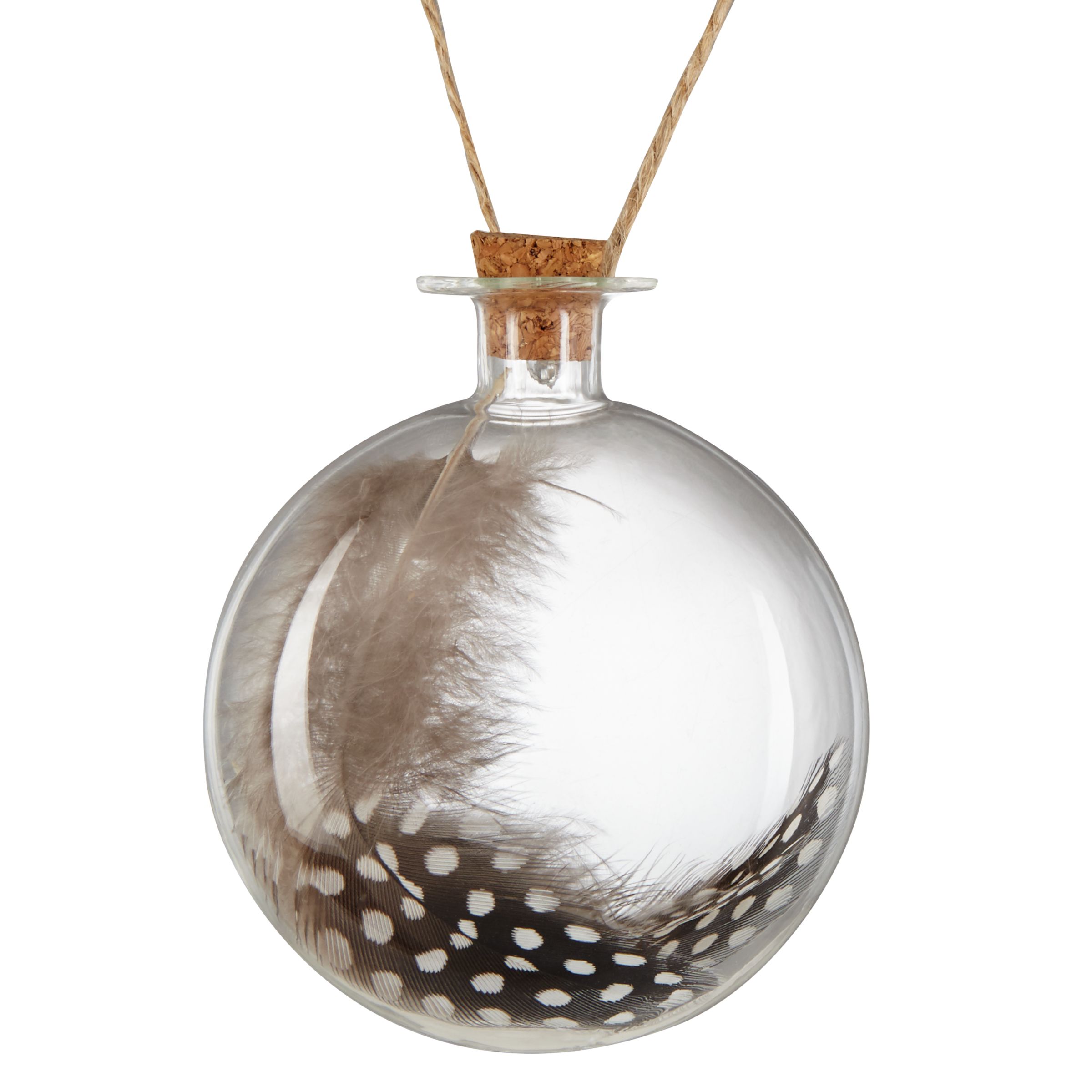 Buy John Lewis Midwinter Feathers In Glass Bottle Online at johnlewis.com