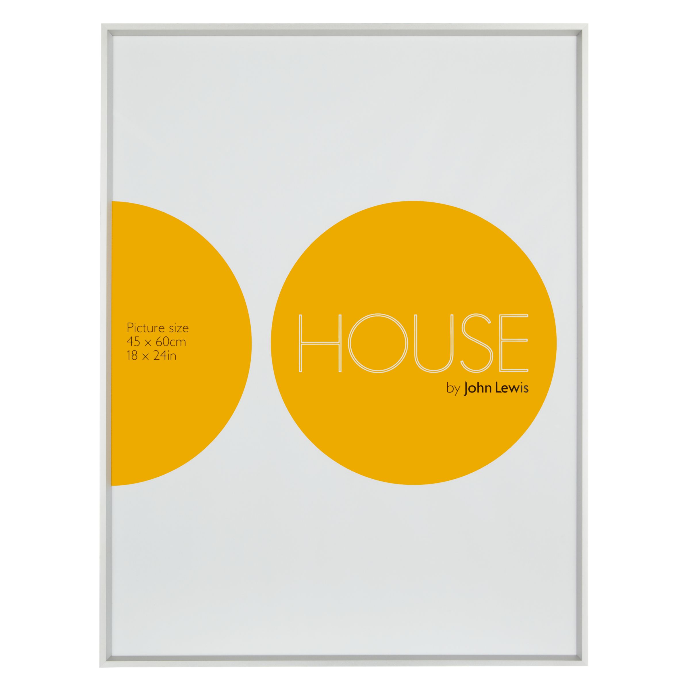 House by John Lewis Aluminium Photo Frame, 18 x 24" (45 x 60cm), Silver