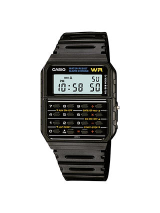 Casio CA-53W-1ER Unisex Calculator Resin Strap Watch, Black