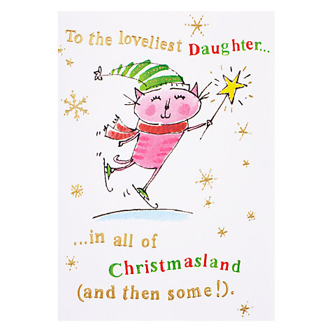 Buy Paper Rose Daughter Christmas Card Online at johnlewis.com