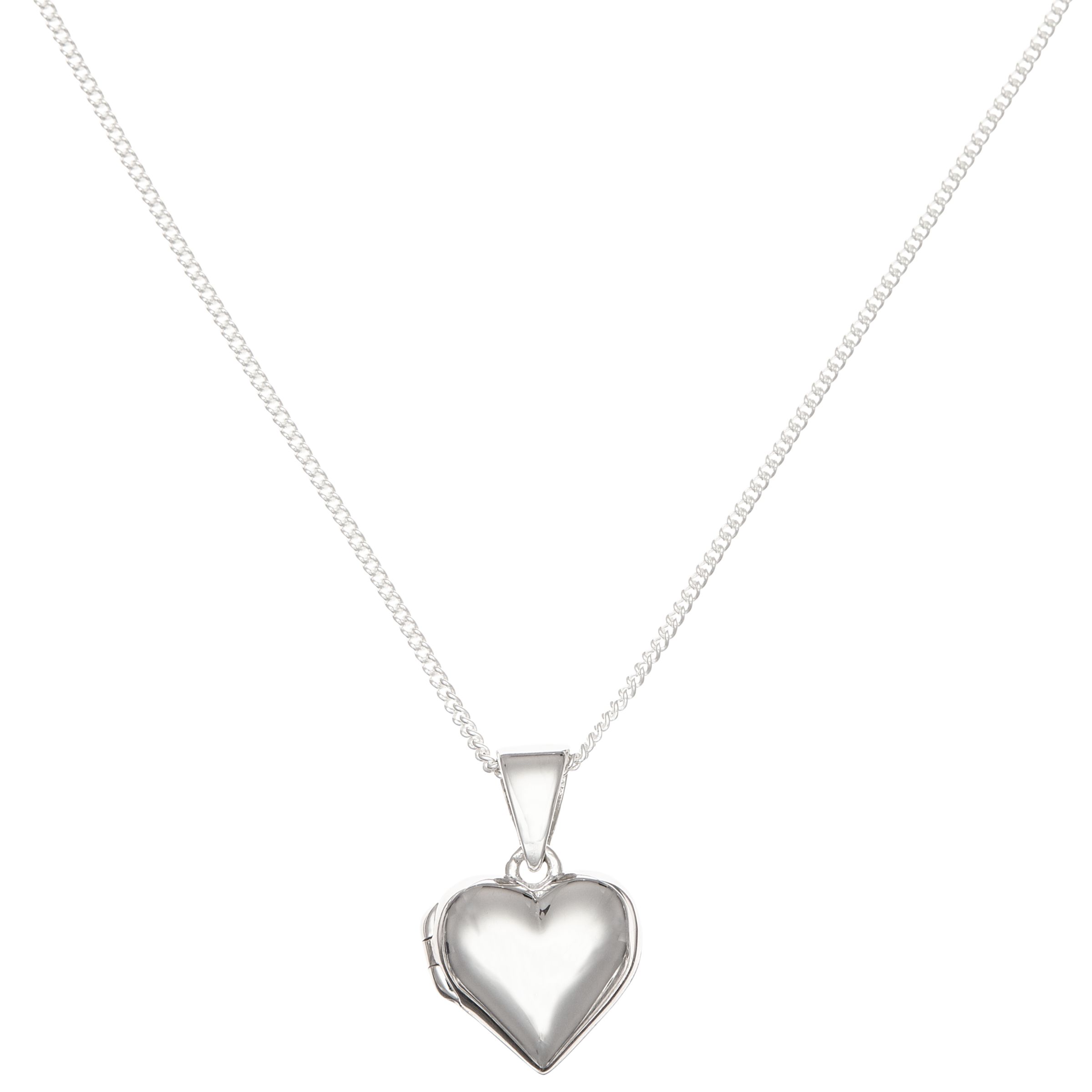 John Lewis & Partners Sterling Silver Heart Locket Necklace