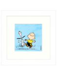 John Lewis Peanuts 'Snoopy and Charlie Brown' Framed Print, 23 x 23cm