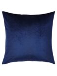 John Lewis Italian Cut Velvet Square Cushion, Sapphire Blue