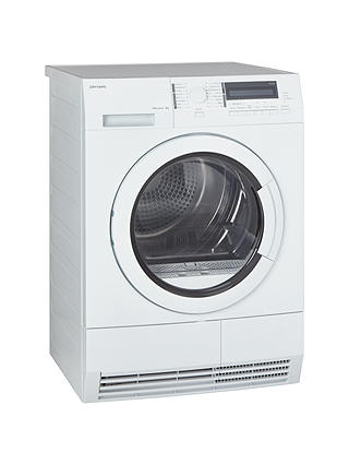 John Lewis & Partners JLTDH20 Heat Pump Condenser Tumble Dryer, 8kg Load, A+ Energy Rating, White
