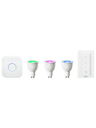 Philips Hue White and Colour Ambiance Wireless Lighting LED Starter Kit