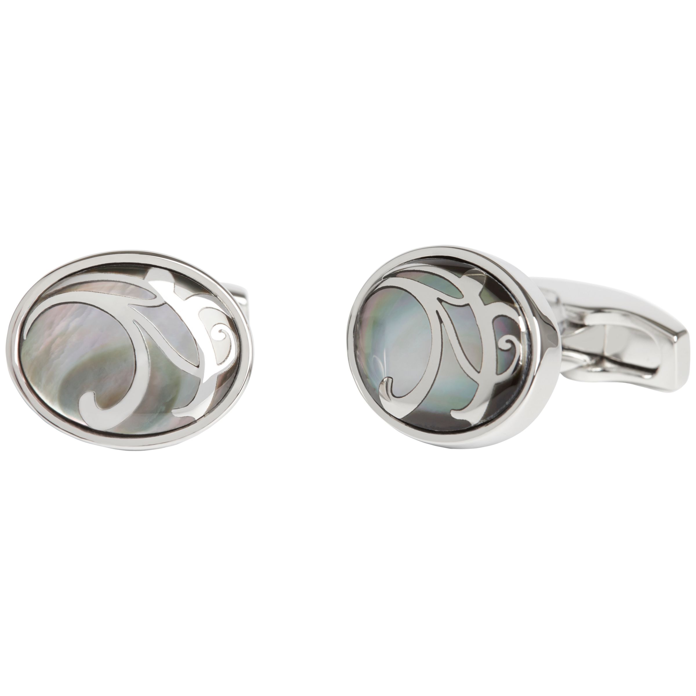 Buy Simon Carter Maurice Mother of Pearl Cufflinks, Grey Online at johnlewis.com