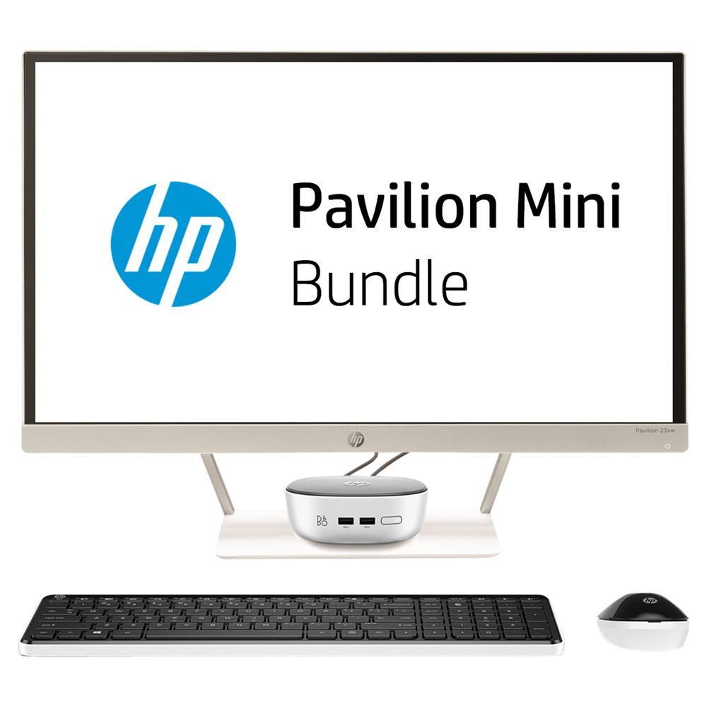 HP Pavilion Mini 300-235nam Desktop PC with 23" Monitor, Intel Core i3, 4GB RAM, 1TB