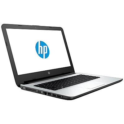 Image of HP 14-ac114na Laptop, Intel Celeron, 2GB RAM, 32GB, 14", White/Silver