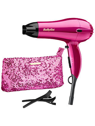 BaByliss 5248AGU Shimmer Collection Hair Dryer Gift Set, Pink