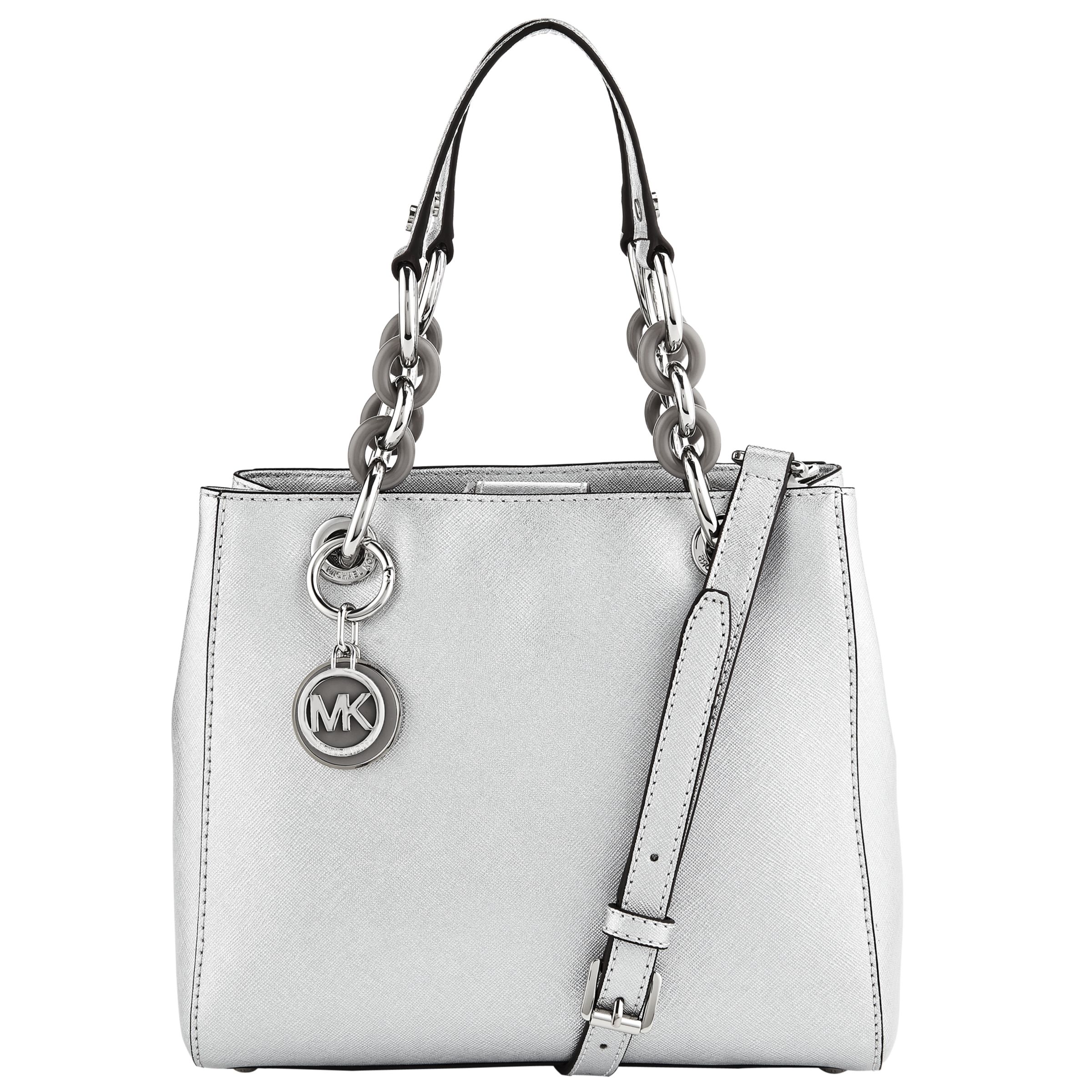 Buy MICHAEL Michael Kors Cynthia Small North/South Leather Satchel Online at johnlewis.com ...