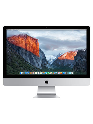Apple iMac with Retina 5K display MK482B/A All-in-One Desktop Computer, Intel Core i5, 8GB RAM, 2TB Fusion Drive, AMD Radeon R9, 27", Silver