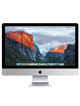 Apple iMac with Retina 5K display MK472B/A All-in-One Desktop Computer, Intel Core i5, 8GB RAM, 1TB Fusion Drive, AMD Radeon R9, 27", Silver