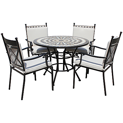 LG Outdoor Casablanca 4-Seater Round Dining Table & Chairs Set