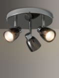 John Lewis Fenix GU10 LED 3 Spotlight Ceiling Plate, Black Pearl Nickel