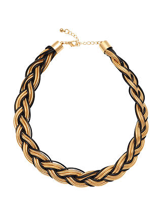 Adele Marie Plaited Sprung Coil Rope and Cord Necklace