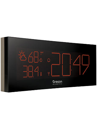Oregon Scientific Prysma Chrome Weatherstation Alarm Clock, Black