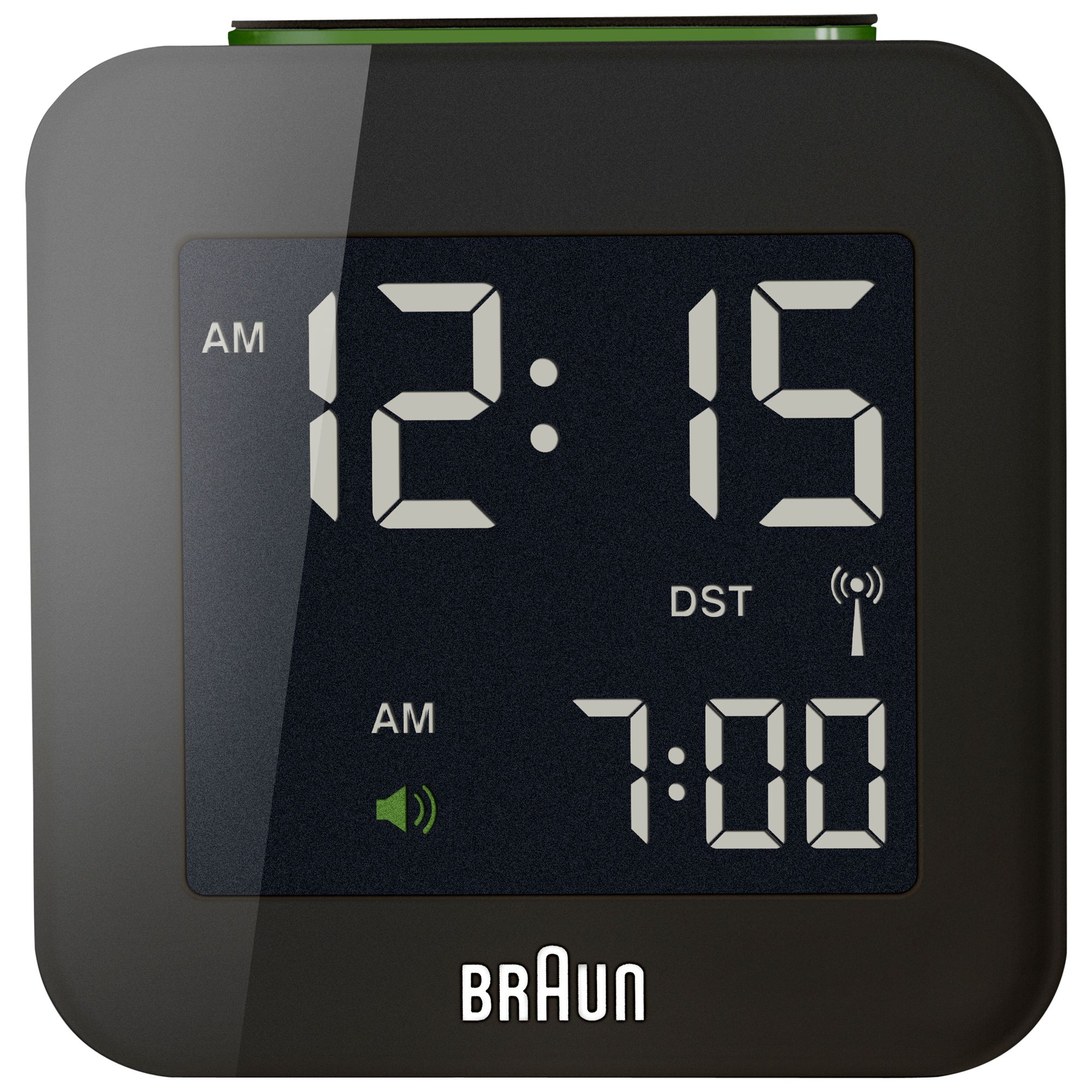 Braun Radio Controlled Travel Global Alarm Clock, Black