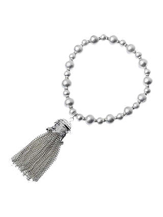 Adele Marie Bead Chain Tassel Stretch Bracelet