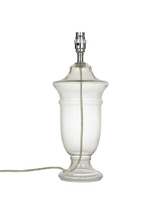 John Lewis & Partners Beatrice Glass Urn Lamp Base, Clear