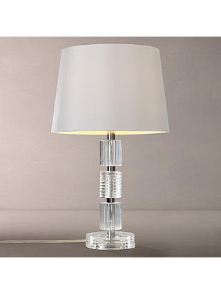 John Lewis & Partners Melinda Column Glass Stack Table Lamp, Clear