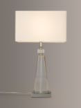 John Lewis Trisha Triangle Glass Table Lamp, Clear