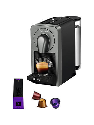 Nespresso Prodigio Coffee Machine by KRUPS with Bluetooth, Titanium