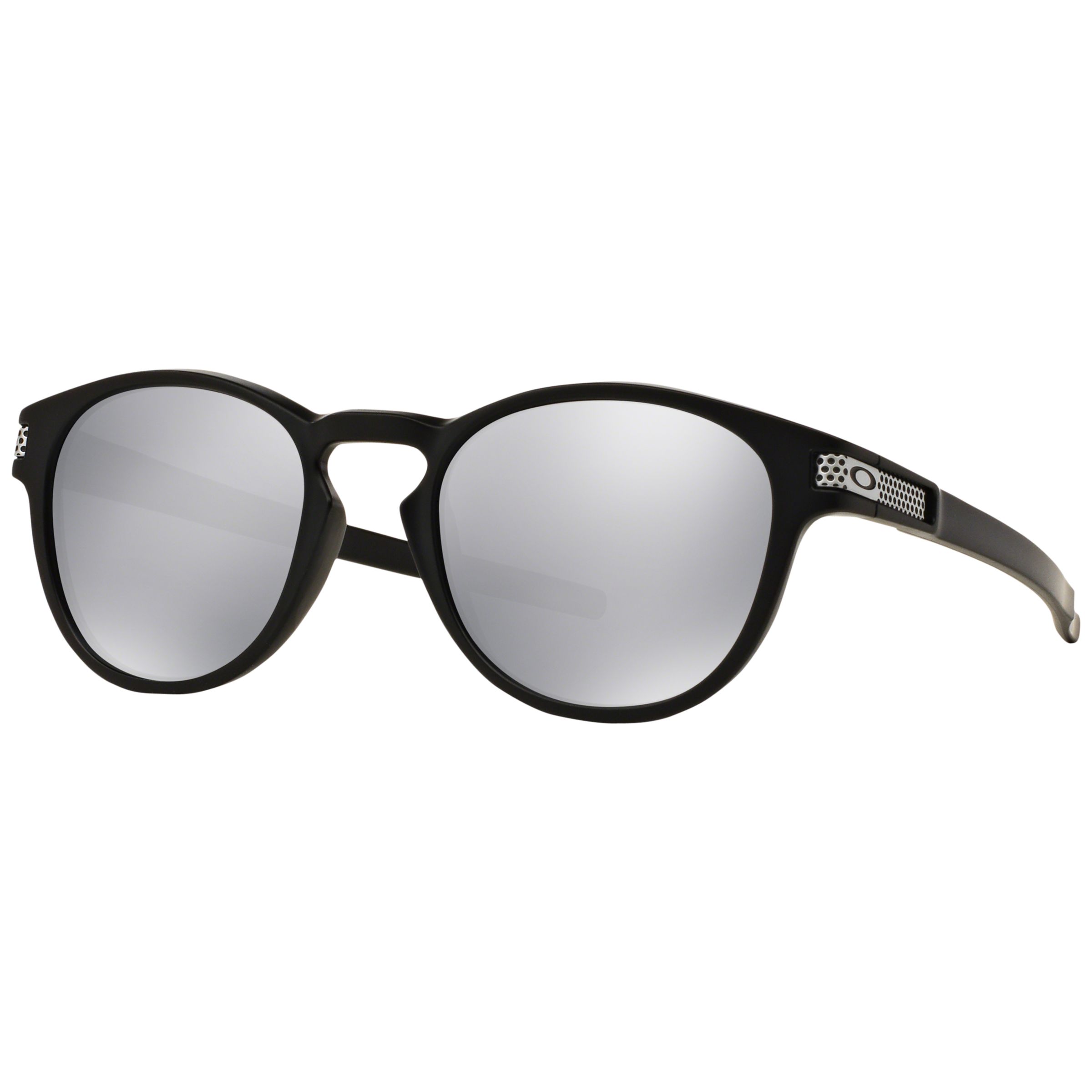 Oakley OO9265 Latch Round Sunglasses, Black/Silver