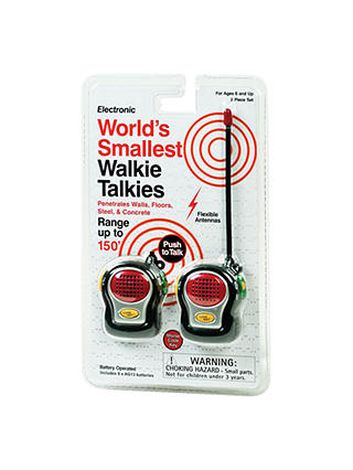 Smallest Walkie Talkies, Pack of 2