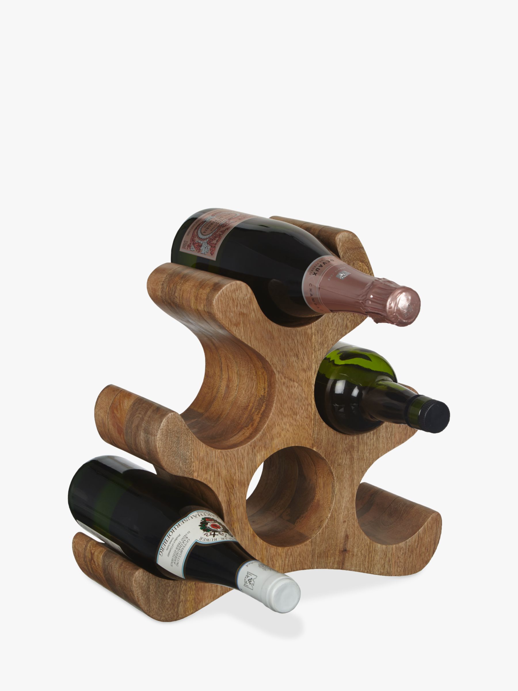 Buy John Lewis Wine Rack, 6 Bottle, Mango Wood John Lewis