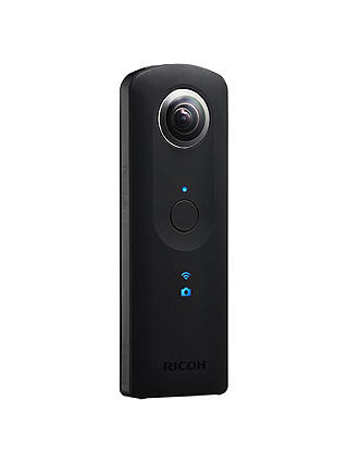 Ricoh THETA S Action Camera, HD 1080p, 14MP, 360° Recording, Wi-Fi with Soft Case, Black