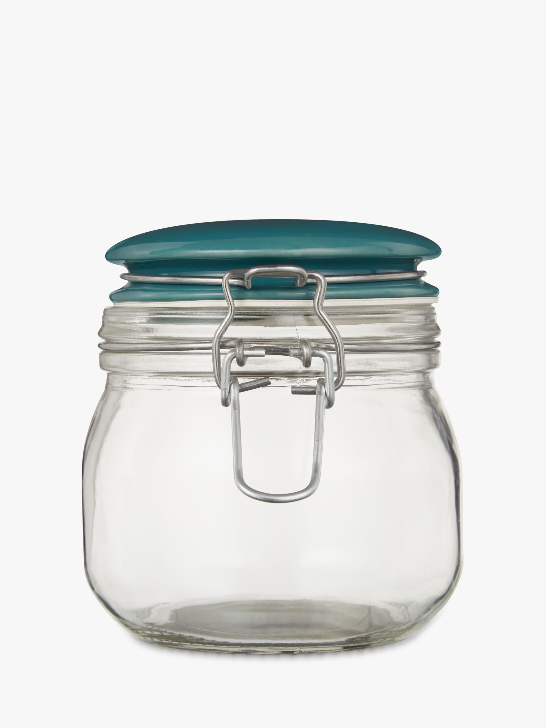 LEON Small Clip Top Glass Preserving Jar, Teal