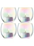 LSA International Pearl Tealight Holder & Candles, Set of 4