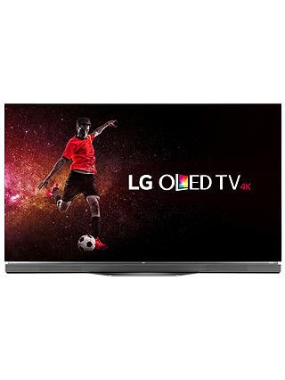 LG OLED65E6V OLED HDR 4K Ultra HD 3D Smart TV, 65" with Freeview HD, Harman / Kardon Soundbar Stand, Picture-On-Glass Design & 2 x 3D Glasses, UHD Premium