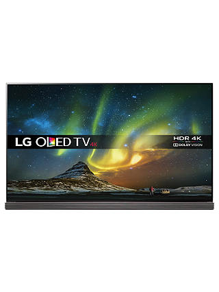 LG OLED65G6V Signature OLED HDR 4K Ultra HD 3D Smart TV, 65" with Freeview HD/Freesat HD, Harman / Kardon Soundbar Stand, Picture-On-Glass Design & 2 x 3D Glasses, UHD Premium