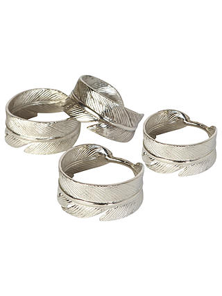 Culinary Concepts Feather Napkin Rings, Set of 4