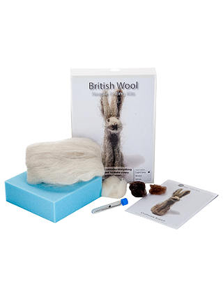 Craftwerk British Wool Little Grey Rabbit Needle Felting Kit