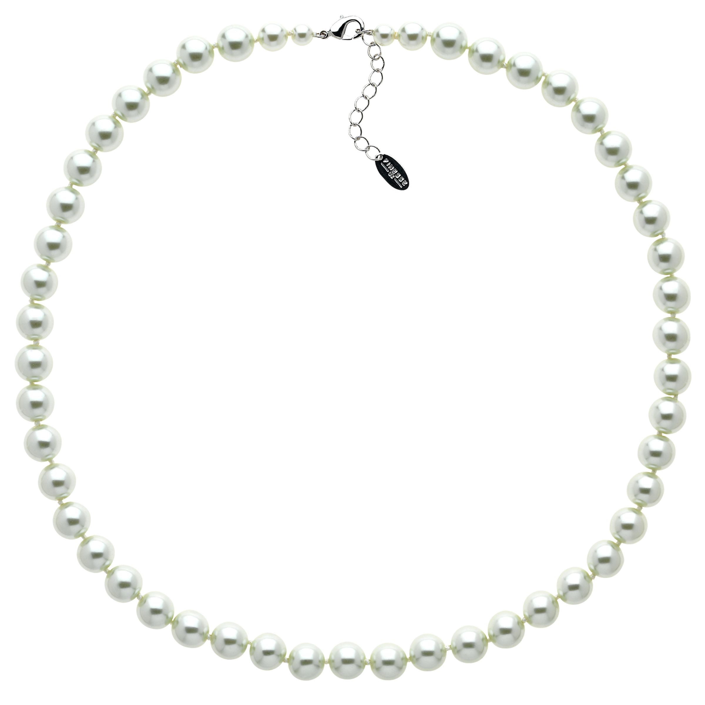 Finesse Glass Faux Pearl Necklace, Nacre