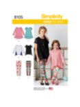 Simplicity Child's Top and Leggings Sewing Pattern, 8105