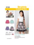 Simplicity Children's Learn To Sew Skirt Sewing Pattern, 8106