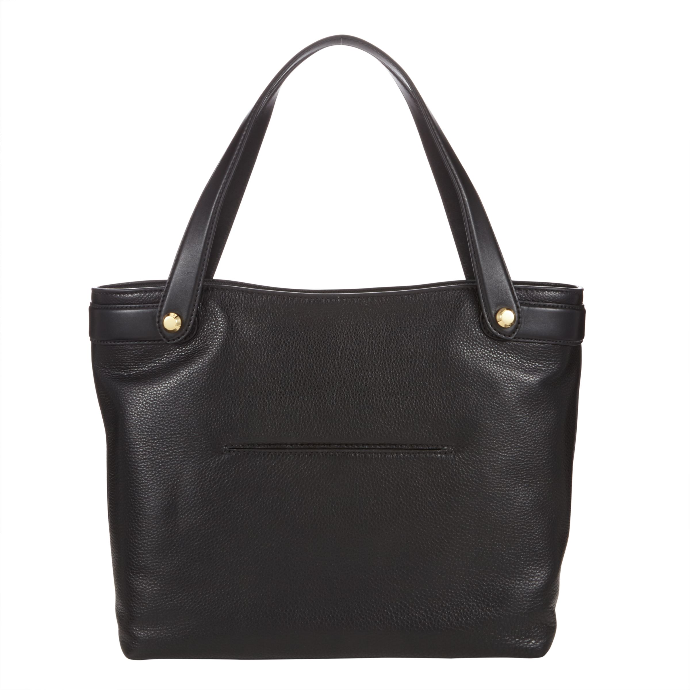 Buy MICHAEL Michael Kors Hyland Leather Medium Convertible Tote Bag, Black Online at johnlewis.