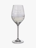 Dartington Crystal Personalised Glitz Wine Glass (Single), 330ml, Palace Script Font