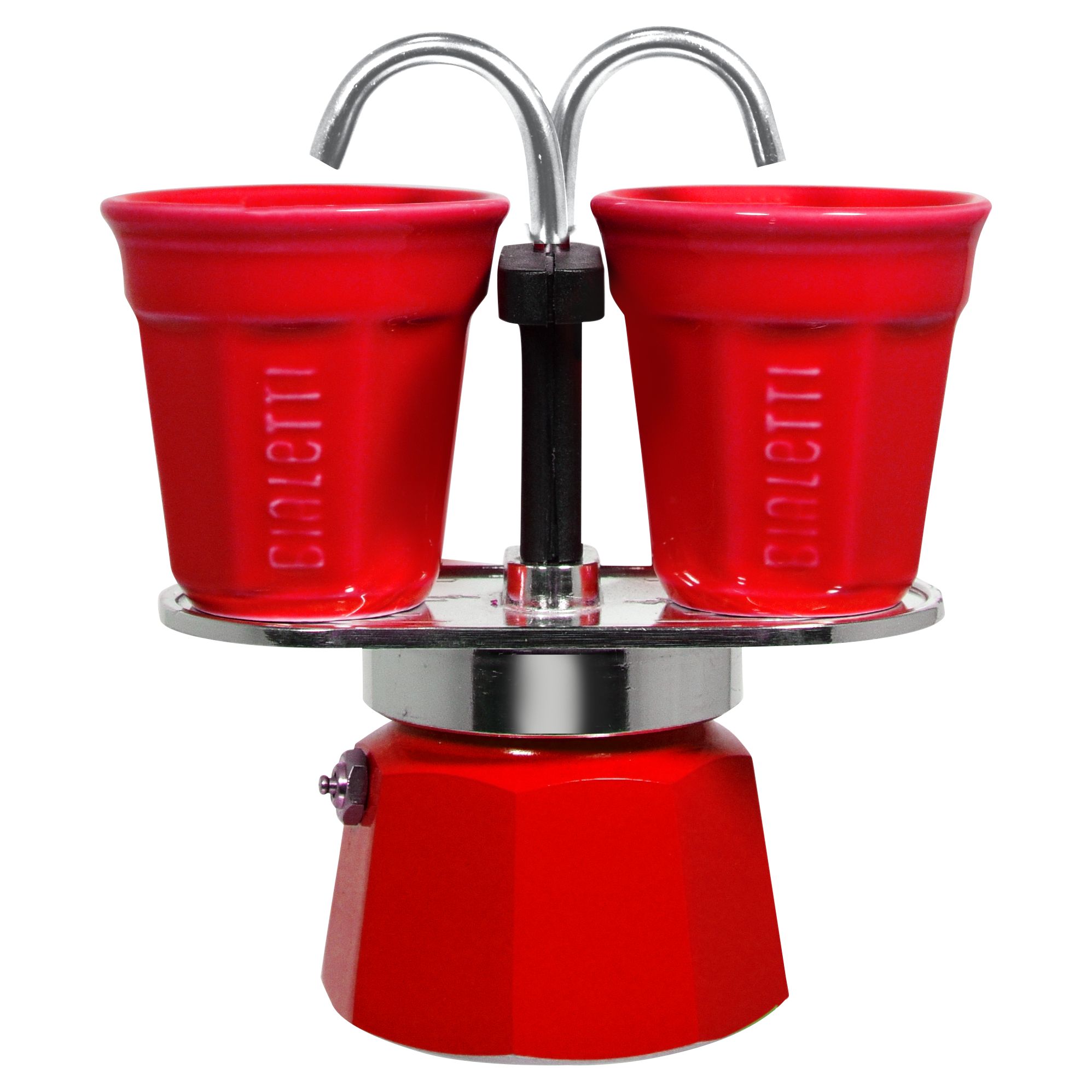 Bialetti Mini Express Coffee Pot Gift Set with 2 Cups