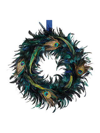 John Lewis Shangri-La Peacock Feather Wreath