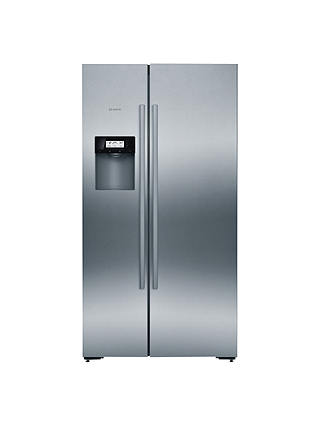 Bosch KAD92AI30 American Style Freestanding Fridge Freezer, A+ Energy Rating, 91cm Wide, Silver Inox